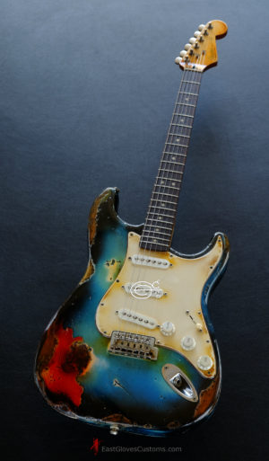 Fender Stratocaster Pelham Blue Heavy Aged Relic (SOLD) - Image 2
