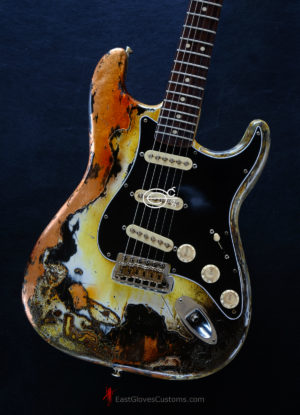 Fender Stratocaster Yellow/Copper Hot Lava Super Heavy Aged Relic [SOLD] - Image 8
