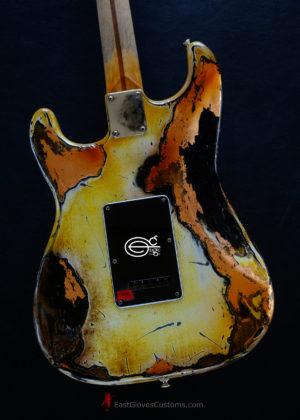 Fender Stratocaster Yellow/Copper Hot Lava Super Heavy Aged Relic [SOLD] - Image 9