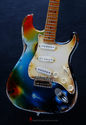 Fender Deluxe Stratocaster Galaxy Blue Aged Relic (RARE)[SOLD] - Image 3