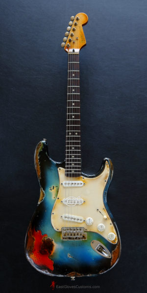 Fender Stratocaster Pelham Blue Heavy Aged Relic (SOLD) - Image 4