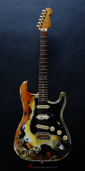 Fender Stratocaster Yellow/Copper Hot Lava Super Heavy Aged Relic [SOLD] - Image 4
