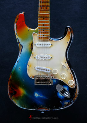 Fender Deluxe Stratocaster Galaxy Blue Aged Relic (RARE)[SOLD]