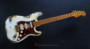 Squier Stratocaster Vintage White HSS Made in USA Aged Relic (SOLD) - Image 15