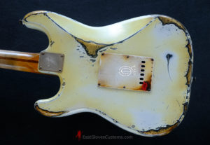 Squier Stratocaster Vintage White HSS Made in USA Aged Relic (SOLD) - Image 9