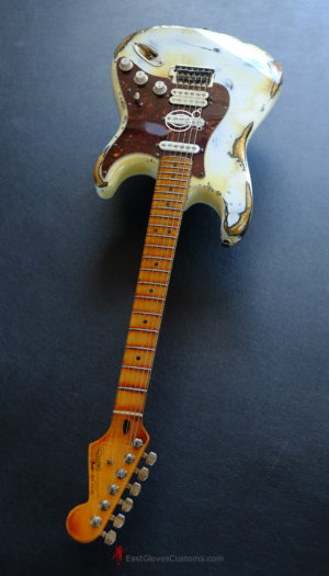 Squier Stratocaster Vintage White HSS Made in USA Aged Relic (SOLD) - Image 17