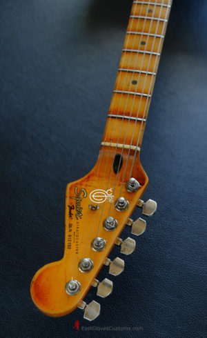 Squier Stratocaster Vintage White HSS Made in USA Aged Relic (SOLD) - Image 19