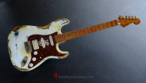 Squier Stratocaster Vintage White HSS Made in USA Aged Relic (SOLD) - Image 14