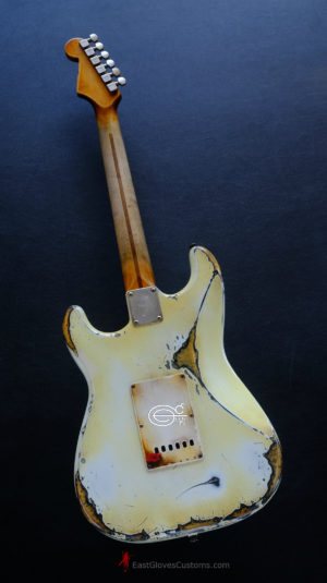 Squier Stratocaster Vintage White HSS Made in USA Aged Relic (SOLD) - Image 5