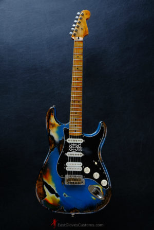 Fender Stratocaster Special Edition HSS Pelham Blue/Sunburst Aged Relic (SOLD) - Image 21
