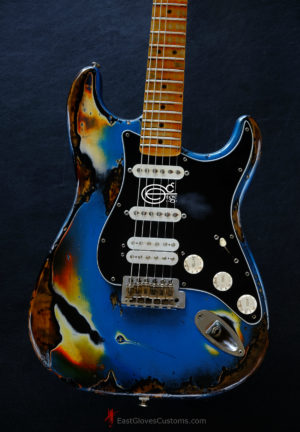 Fender Stratocaster Special Edition HSS Pelham Blue/Sunburst Aged Relic (SOLD) - Image 12