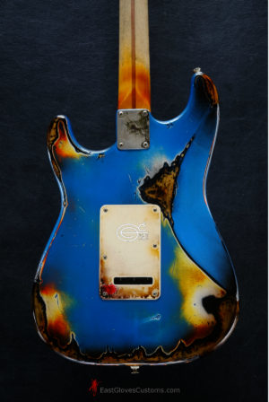 Fender Stratocaster Special Edition HSS Pelham Blue/Sunburst Aged Relic (SOLD) - Image 13