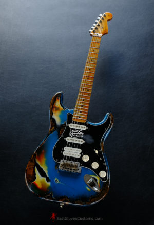 Fender Stratocaster Special Edition HSS Pelham Blue/Sunburst Aged Relic (SOLD) - Image 14