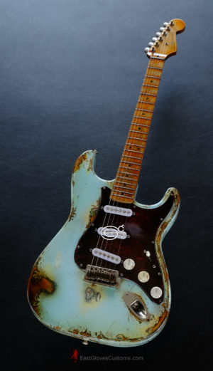 Fender Stratocaster Sonic Blue Aged Relic (SOLD) - Image 5