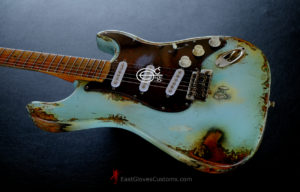 Fender Stratocaster Sonic Blue Aged Relic (SOLD) - Image 8