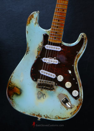 Fender Stratocaster Sonic Blue Aged Relic (SOLD) - Image 6