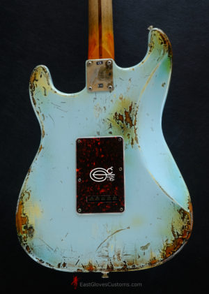 Fender Stratocaster Sonic Blue Aged Relic (SOLD) - Image 11