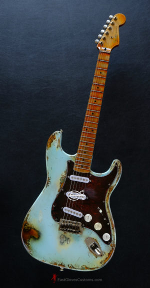 Fender Stratocaster Sonic Blue Aged Relic (SOLD) - Image 12
