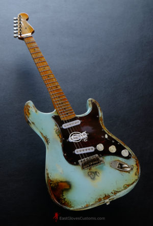 Fender Stratocaster Sonic Blue Aged Relic (SOLD) - Image 3