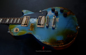 Gibson Les Paul Studio Deluxe II '60s Pelham Blue Aged Relic by East Gloves Customs [Limited Run] (SOLD) - Image 7