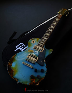 Gibson Les Paul Studio Deluxe II '60s Pelham Blue Aged Relic by East Gloves Customs [Limited Run] (SOLD) - Image 4
