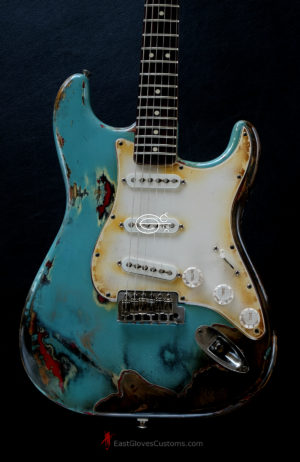 Fender Stratocaster 60th Anniversary Daphne Blue Heavy Aged Relic (SOLD) - Image 8