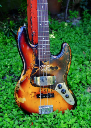 Fender Jazz Sunburst Bass Heavy Aged Relic by East Gloves Customs (SOLD)