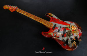 Fender MXY-7 Ohka Left Handed Cherry Blossom Kamikaze Heavy Aged Relic by East Gloves Customs (1of1)[SOLD] - Image 2