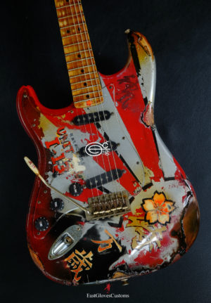 Fender MXY-7 Ohka Left Handed Cherry Blossom Kamikaze Heavy Aged Relic by East Gloves Customs (1of1)[SOLD]