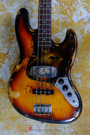 Fender Jazz Sunburst Bass Heavy Aged Relic by East Gloves Customs (SOLD) - Image 6