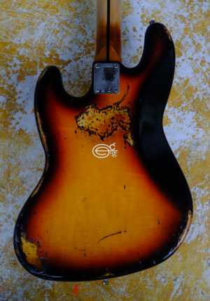 Fender Jazz Sunburst Bass Heavy Aged Relic by East Gloves Customs (SOLD) - Image 8
