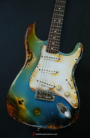 Fender Stratocaster Galaxy Blue Heavy AGed Relic by East Gloves Customs (Very Rare)[SOLD]