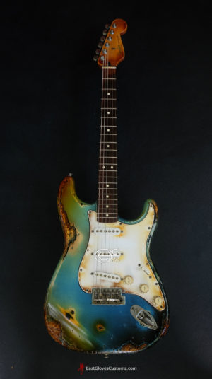 Fender Stratocaster Galaxy Blue Heavy AGed Relic by East Gloves Customs (Very Rare)[SOLD] - Image 2