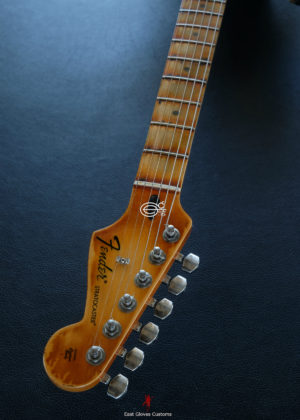 Fender Stratocaster SSH Sunburst / Pelham Blue Heavy Aged Relic by East Gloves Customs (SOLD) - Image 16