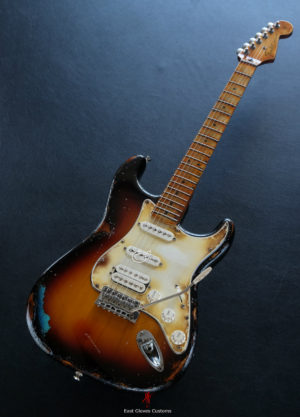 Fender Stratocaster SSH Sunburst / Pelham Blue Heavy Aged Relic by East Gloves Customs (SOLD) - Image 7