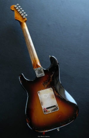 Fender Stratocaster SSH Sunburst / Pelham Blue Heavy Aged Relic by East Gloves Customs (SOLD) - Image 8