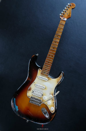 Fender Stratocaster SSH Sunburst / Pelham Blue Heavy Aged Relic by East Gloves Customs (SOLD) - Image 9