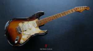 Fender Stratocaster SSH Sunburst / Pelham Blue Heavy Aged Relic by East Gloves Customs (SOLD) - Image 2