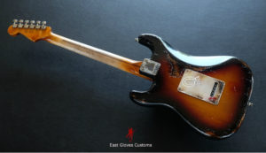 Fender Stratocaster SSH Sunburst / Pelham Blue Heavy Aged Relic by East Gloves Customs (SOLD) - Image 12