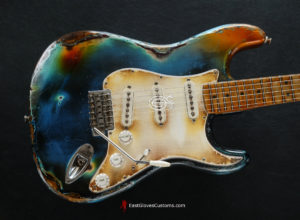 Fender Stratocaster Galaxy Blue Heavy Aged Relic by East Gloves Customs (Very Rare)(SOLD) - Image 4