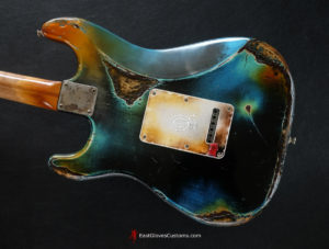 Fender Stratocaster Galaxy Blue Heavy Aged Relic by East Gloves Customs (Very Rare)(SOLD) - Image 5