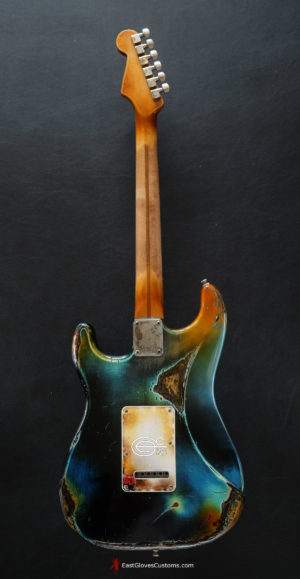 Fender Stratocaster Galaxy Blue Heavy Aged Relic by East Gloves Customs (Very Rare)(SOLD) - Image 7