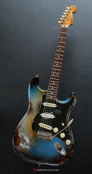 Fender Stratocaster Pelham Blue / Silver Gray Heavy Aged Relic by East Gloves Customs (SOLD) - Image 8