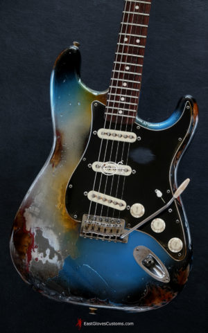 Fender Stratocaster Pelham Blue / Silver Gray Heavy Aged Relic by East Gloves Customs (SOLD) - Image 6