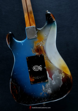 Fender Stratocaster Pelham Blue / Silver Gray Heavy Aged Relic by East Gloves Customs (SOLD) - Image 9