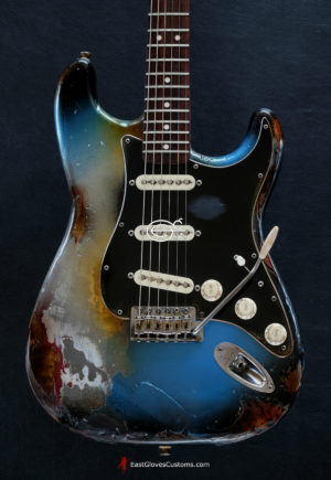 Fender Stratocaster Pelham Blue / Silver Gray Heavy Aged Relic by East Gloves Customs (SOLD)
