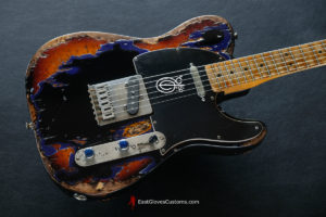 Fender Telecaster Midnight Blue/Sunburst Heavy Aged Relic by East Gloves Customs (SOLD)