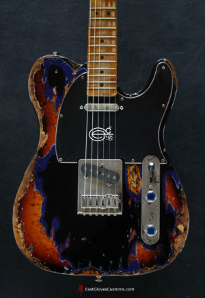 Fender Telecaster Midnight Blue/Sunburst Heavy Aged Relic by East Gloves Customs (SOLD) - Image 12