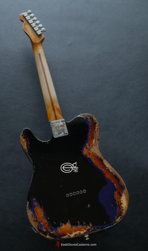 Fender Telecaster Midnight Blue/Sunburst Heavy Aged Relic by East Gloves Customs (SOLD) - Image 5