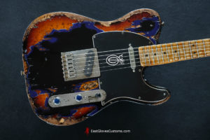 Fender Telecaster Midnight Blue/Sunburst Heavy Aged Relic by East Gloves Customs (SOLD) - Image 3